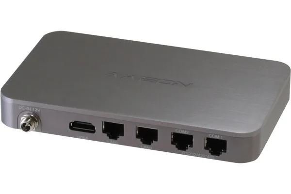 Máy tính công nghiệp siêu mỏng AAEON BOXER-6403 với hai cổng LAN và đầu nối terminal