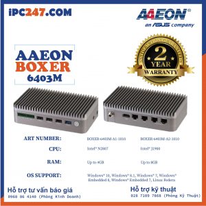 Máy tính công nghiệp không quạt Aaeon BOXER 6403WT