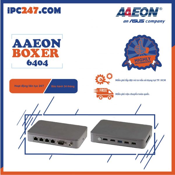 Máy tính công nghiệp không quạt Aaeon BOXER 6404M