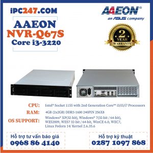 Máy tính công nghiệp AAEON NVR Q67S core i3